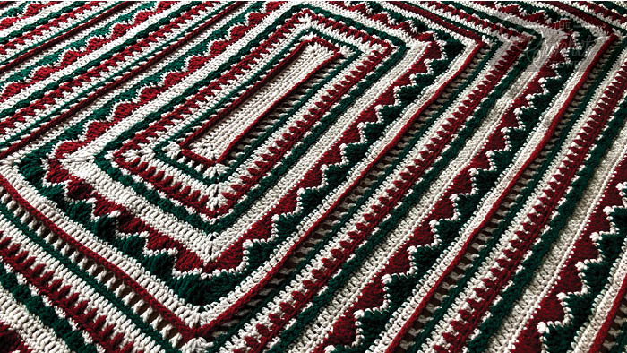 Crochet Christmas Trimmings Afghan by Jeanne Steinhilber