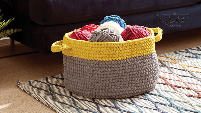 Crochet Dip Edge Solid Basket Pattern
