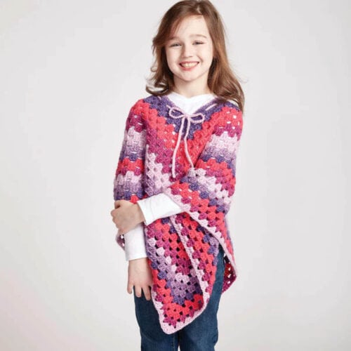Make Your Own Crochet Child Poncho with this Pattern