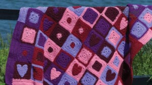 Crochet Happy Hearts Blanket