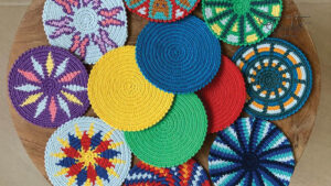 Crochet Mochila Coasters