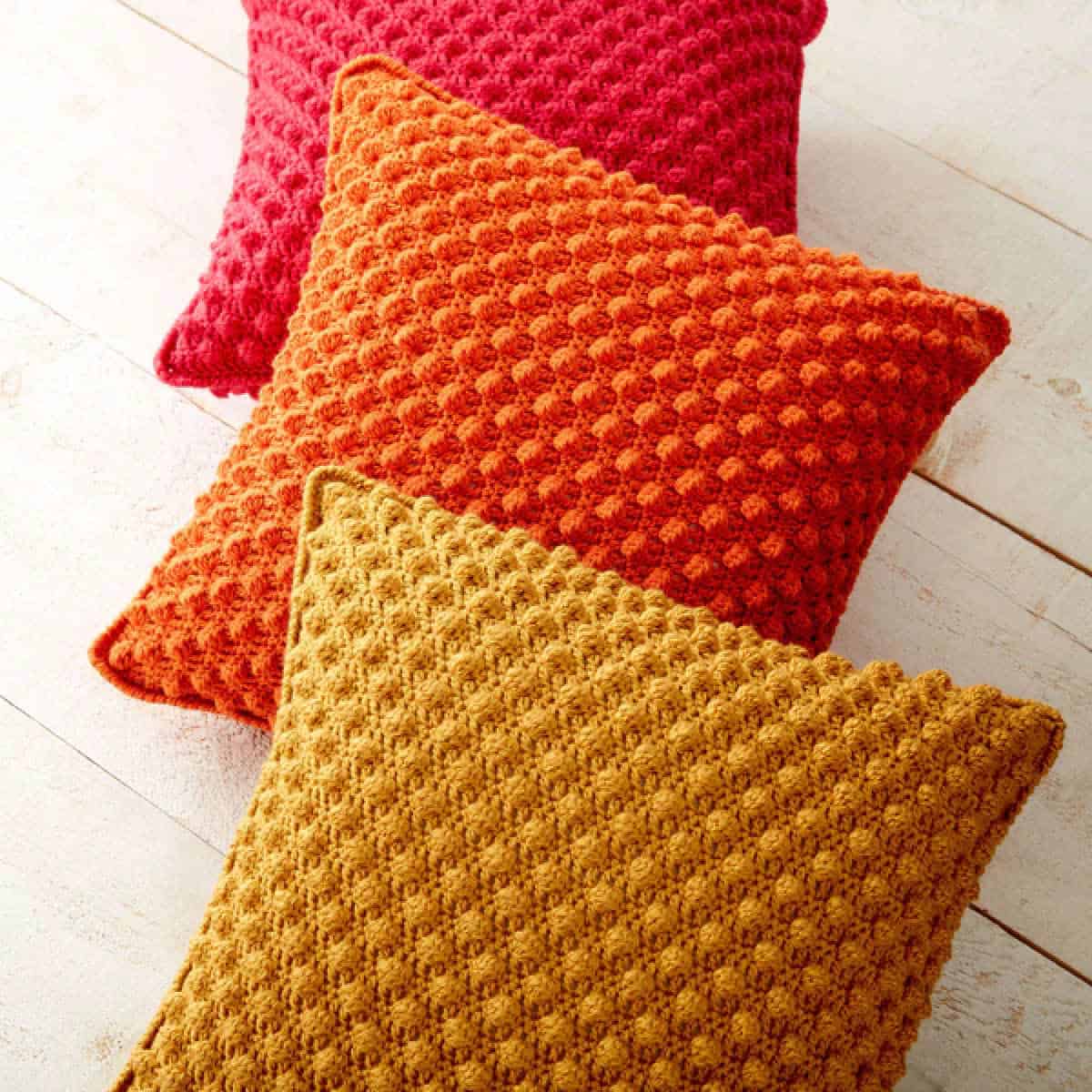 Crochet Patons Bobble Pillow Pattern