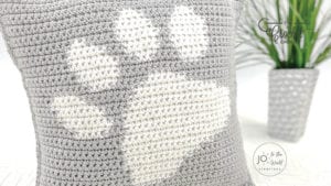 Crochet Paw Pillow