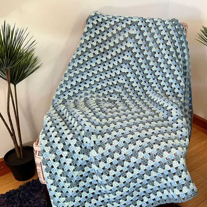Crochet Square Spiral Blanket Pattern 2