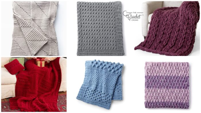 6 Crochet Textured Blankets