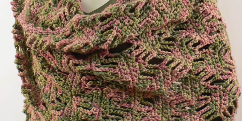 Caron Simply Soft Paints Crochet Lattice Wrap