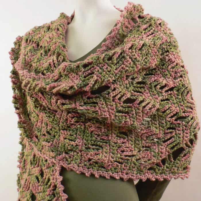 Caron Simply Soft Paints Crochet Lattice Wrap