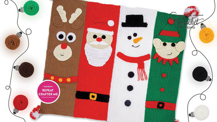 Crochet Along Christmas Characters Blanket