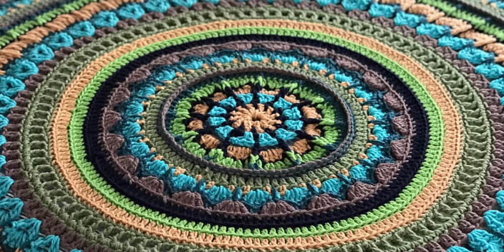 Crochet Green Mandala Blanket Pattern