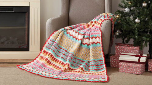 Crochet The Happy Holiday Throw: Giftable And Stash-busting Pattern