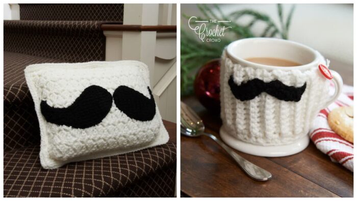 2 Crochet Moustache Accent Patterns