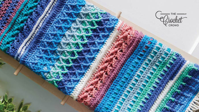 Crochet Sampler Blues Afghan Pattern