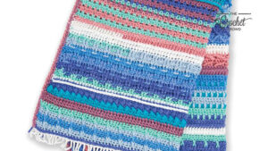 Crochet Sampler Blues Afghan