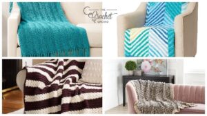 Crochet Herringbone Blankets