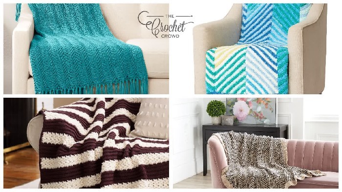 3 Crochet and Knit Herringbone Patterns