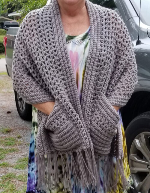 Crochet PerfectPockets Shawl Pattern by Sonja The Crochet Crowd