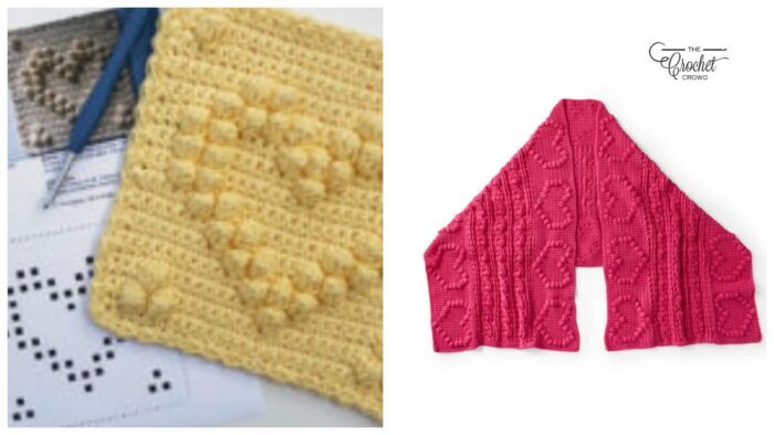 Crochet Pocket Idea for Loving Hearts Shawl
