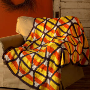 Crochet Candy Corn Throw