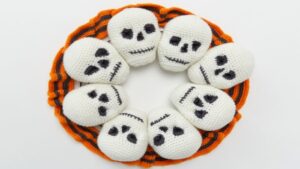 Crochet Circle Of Skulls Wreath
