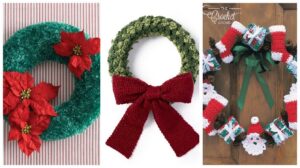 Crochet Holiday Wreaths