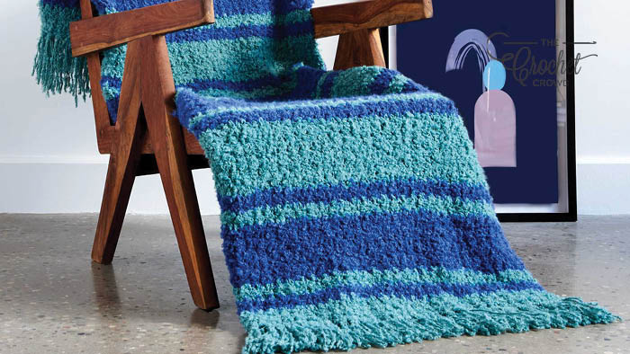 Crochet Nautical Stripes Blanket Pattern + Tutorial