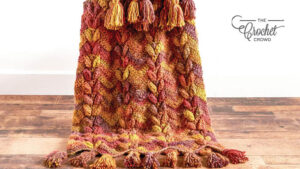 Crochet Waves and Leaves Blanket