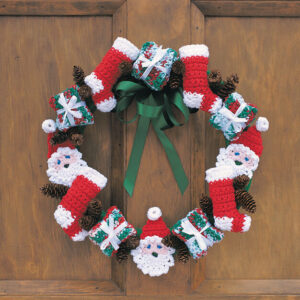 Merry Christmas Crochet Wreath