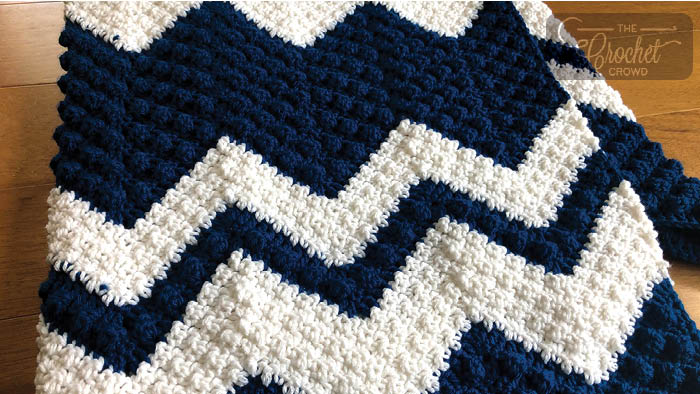 Crochet Stepping Textures Chevron Afghan Pattern + Tutorial