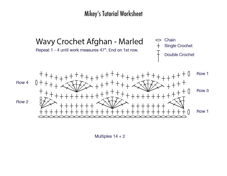 Wavy Crochet Marled Afghan