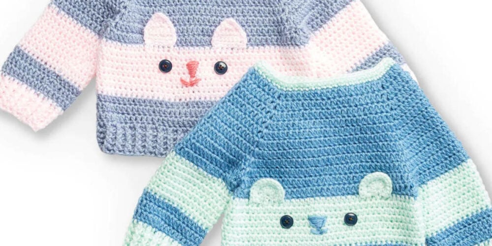Crochet Character Baby Sweater Patterns