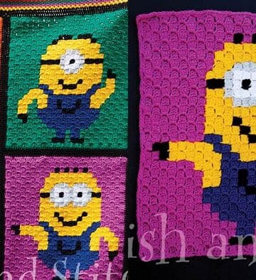 Crochet Disco Minions Blanket