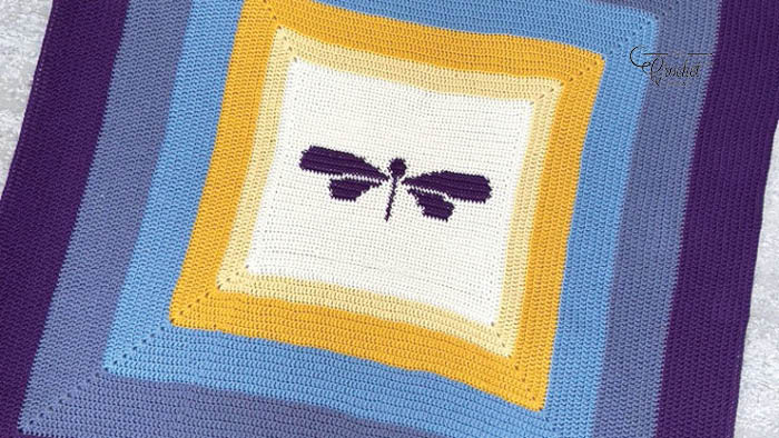 Crochet Dragon Fly Blanket