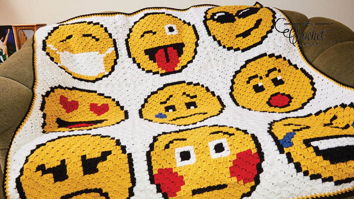 Crochet Emoji Blanket C2C Pattern