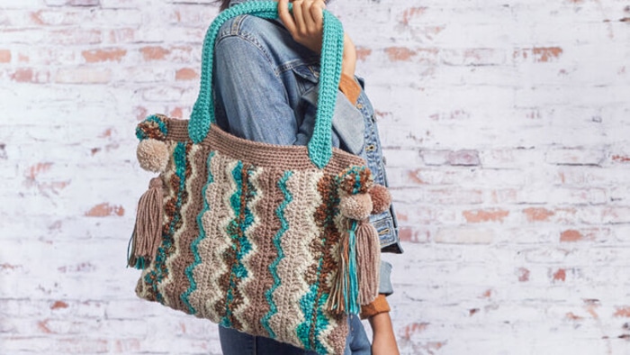 Crochet Flame Stitch Bag