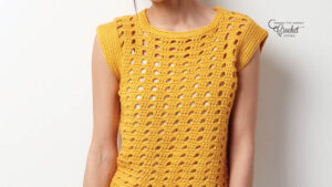 Crochet Hello Yellow Top