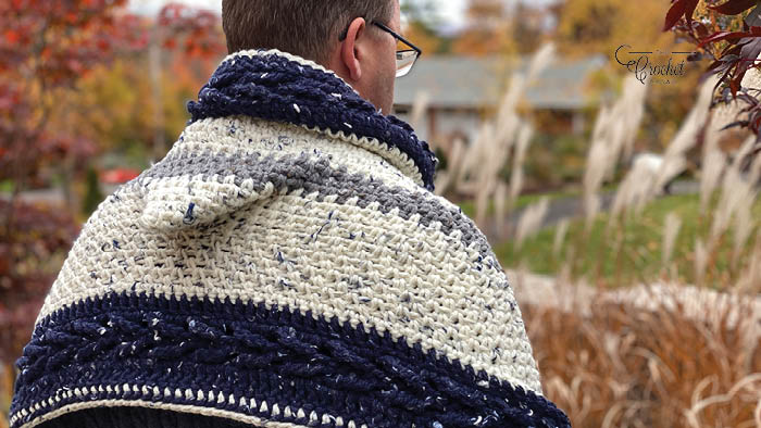 Crochet Hooded Pocket Wrap