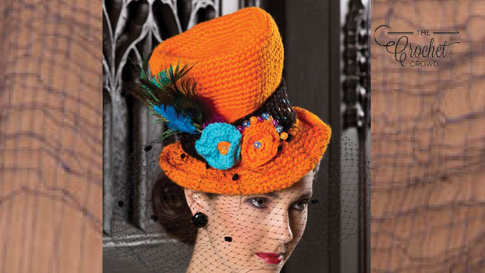 Crochet Orange Top Hat