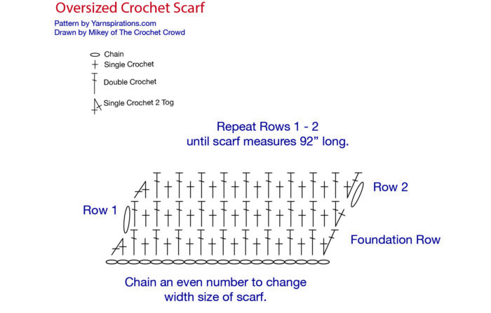 Crochet Oversized Scarf
