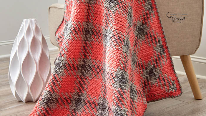 Crochet Planned Pooling Argyle Throw