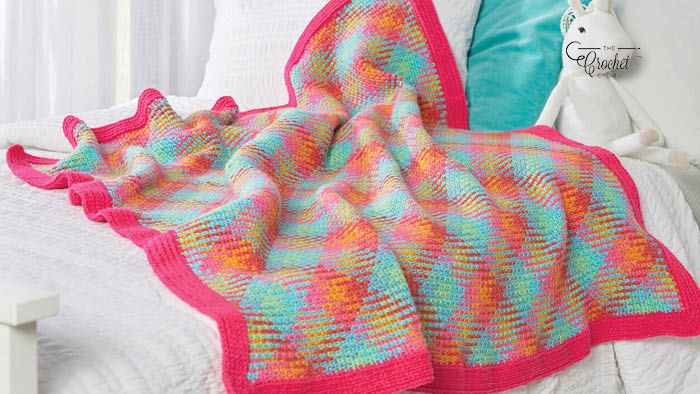 Crochet Planned Pooling Happy Blanket