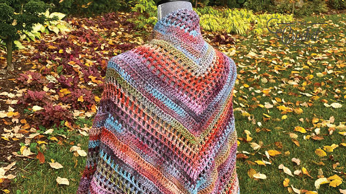 Crochet Wrapture Shawl with Melange