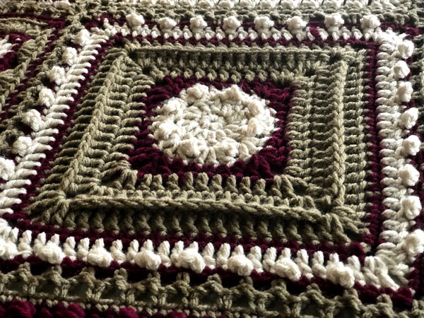 7 Day Sampler Afghan Tuesday Square by Jeanne Steinhilber