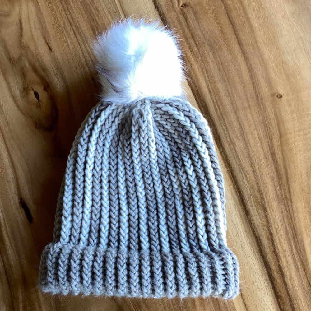 Beginner Soft Striped Loom Knit Hat