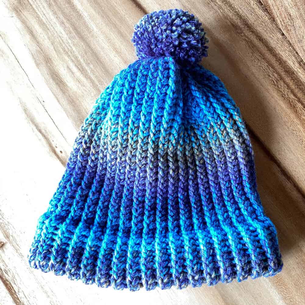 Bernat Wavelength Loom Knit Hat