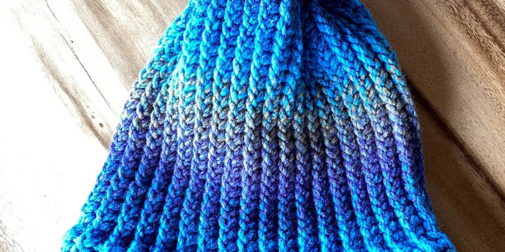 Bernat Wavelength Loom Knit Hat