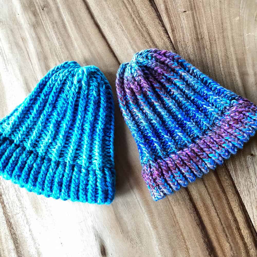Easy Ribbed Loom Knit Hat Pattern