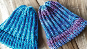 Loom Knit Adult Ribbed Hats