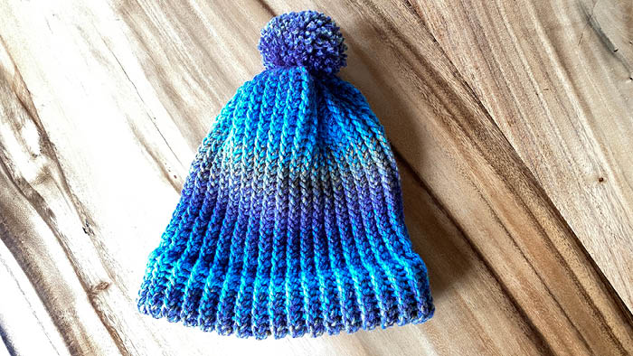 Loom Knit Adult Double Wrap Hat