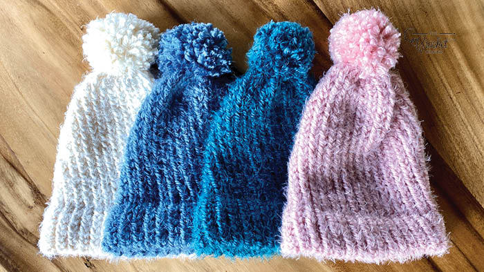 Loom Knit So Soft Baby Hats