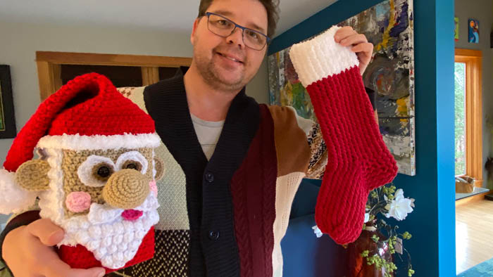 Loom Knitting Christmas Stocking Pattern